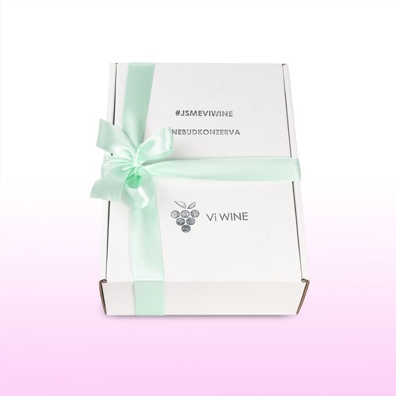 Vi WINE Originální dárkový box L - VINNÉ PLECHOVKY 6×0