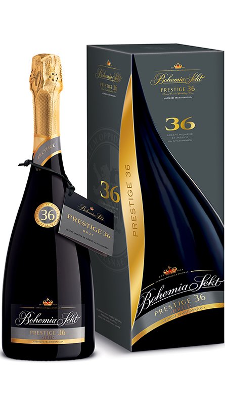 Bohemia Sekt Prestige 36 ročníkový Jakostní šumivé víno bílé 2013 0