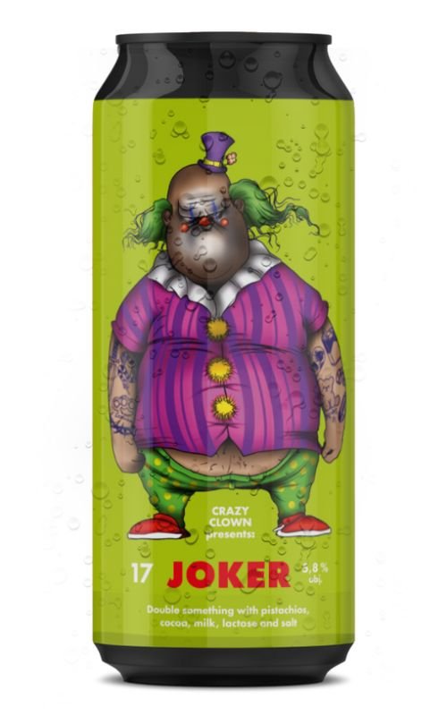 Crazy Clown Joker White Porter 17° 0