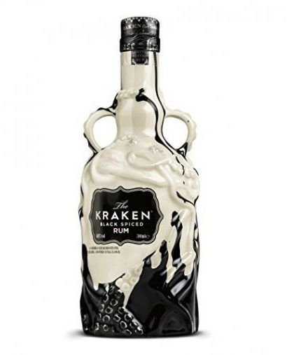 Kraken Black Spiced Rum Black and White Ceramic 2y 0
