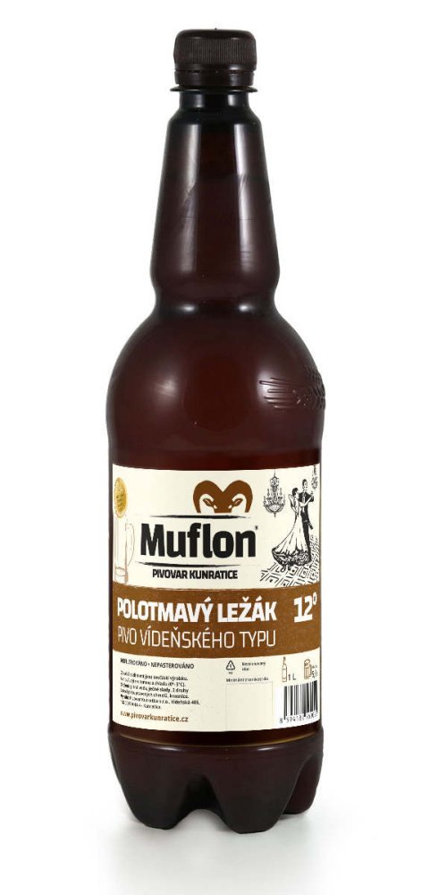 Muflon vídeňský polotmavý ležák 12° 1l 5% PET