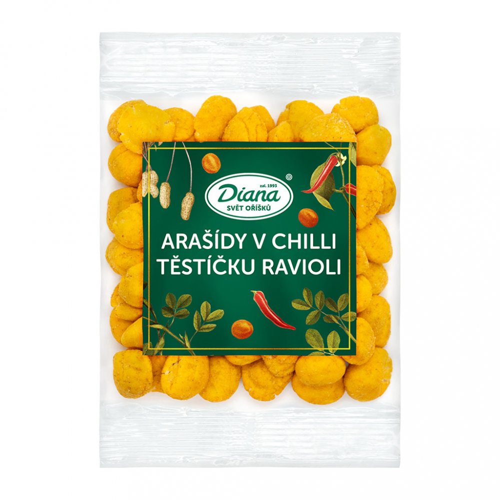 Arašídy v chilli těstíčku ravioli 100g