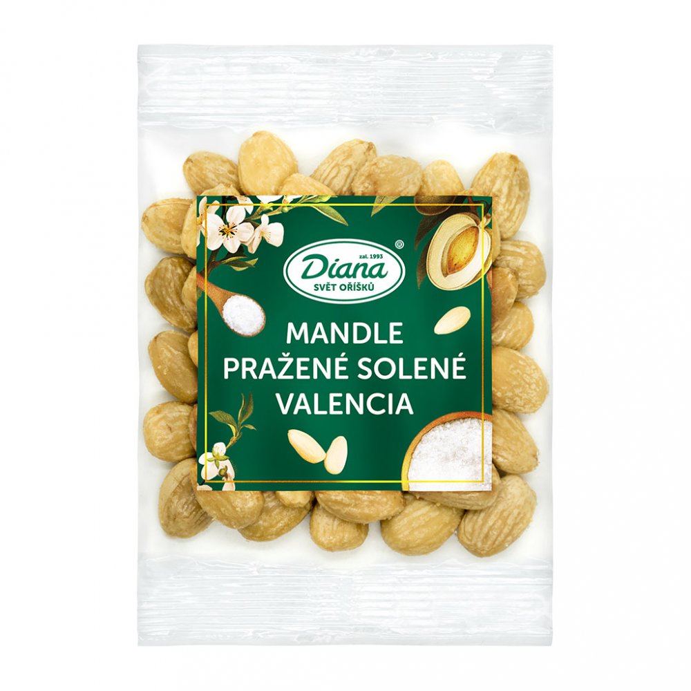 Mandle pražené solené Valencia exclusive 100g