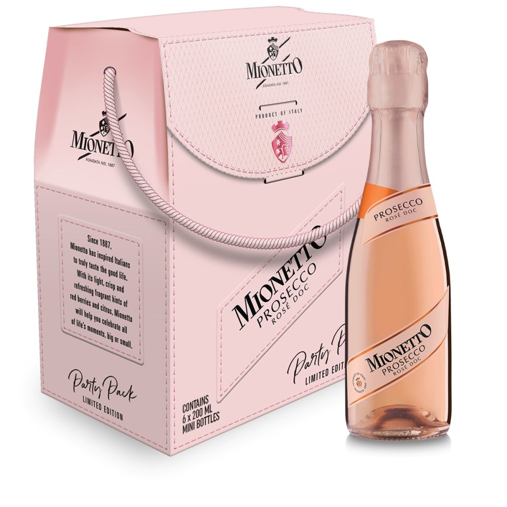 Mionetto Prosecco Rosé DOC Párty pack Kabelka 6×0