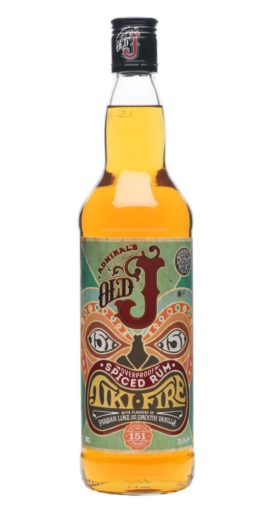 Admiral Vernon's Old J Spiced Rum Tiki Fire 0