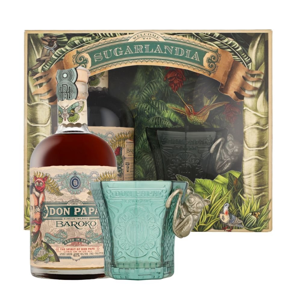 Don Papa Baroko Sugarlandia + 1x sklenice 0