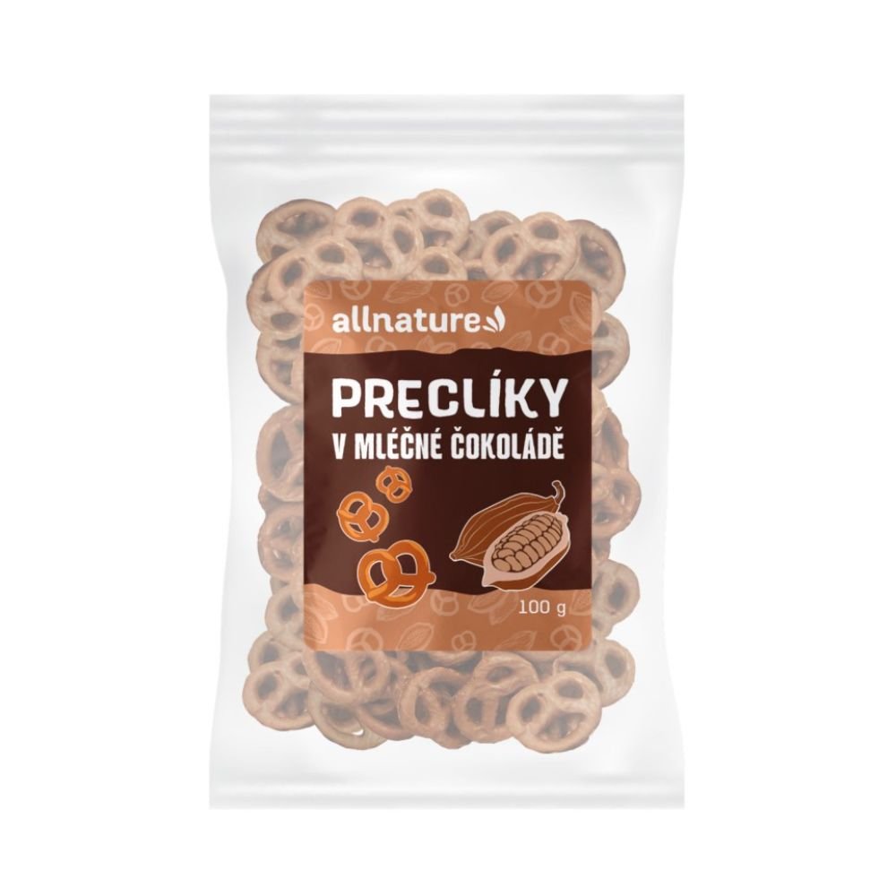 Allnature Preclíky v mléčné čokoládě 100g