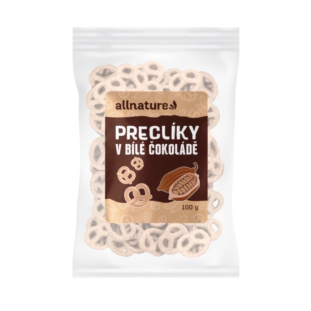 Allnature Preclíky v bílé čokoládě 100g