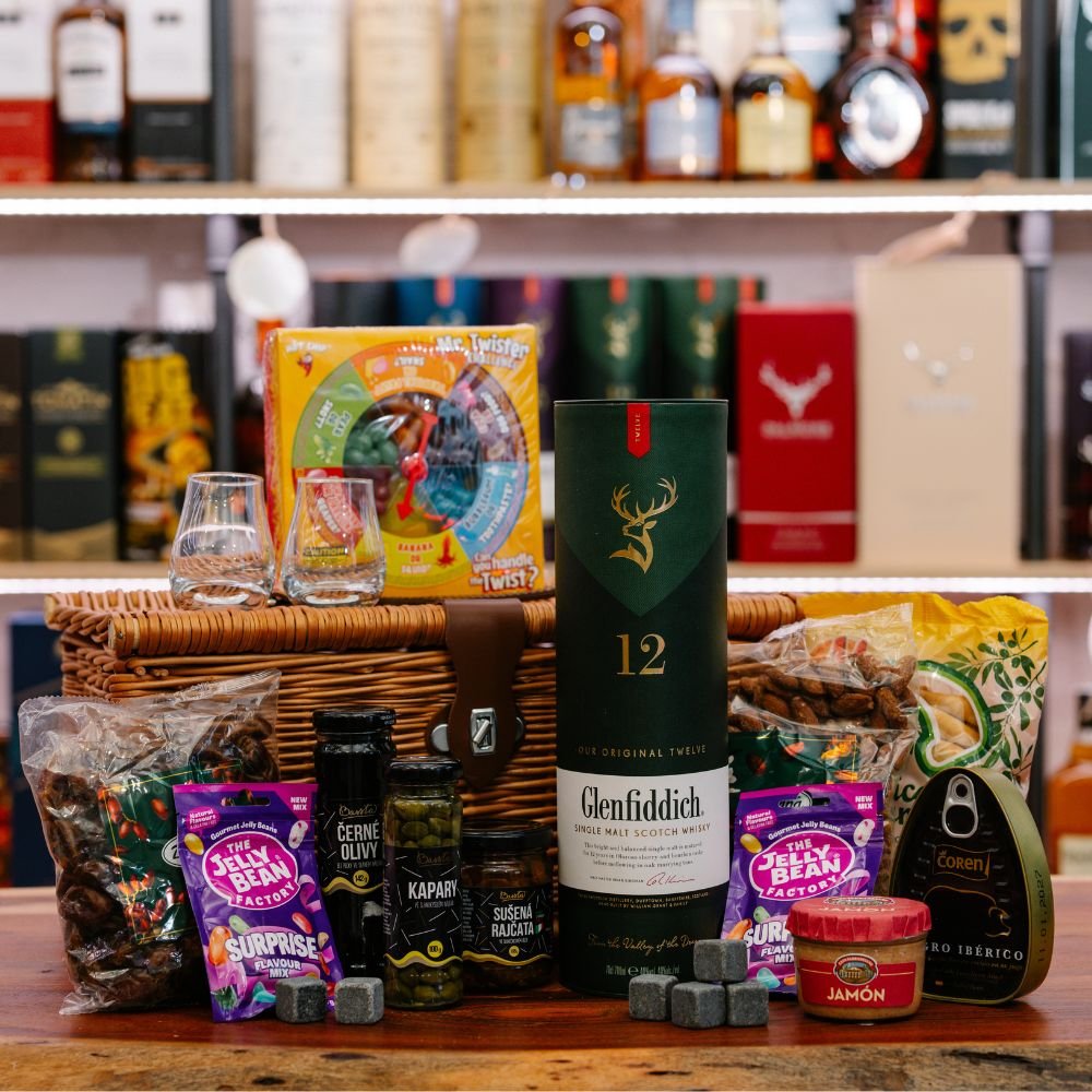 Dárkový Piknikový Koš s Alkoholem - Glenfiddich 12y 0
