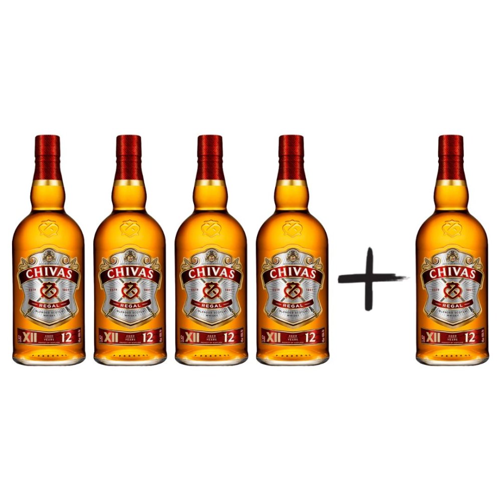 4+1 Chivas Regal 12y 1l 40%