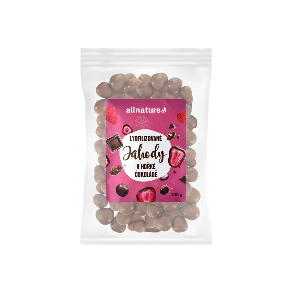 Mrazem Sušené Jahody v Hořké Čokoládě 100g