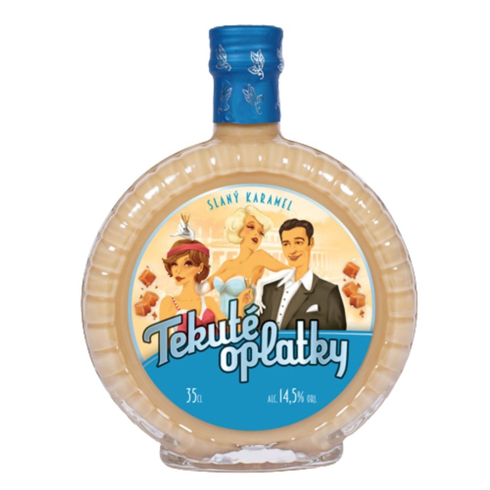 Originální Lázeňský Likér Tekuté Oplatky Slaný Karamel 0